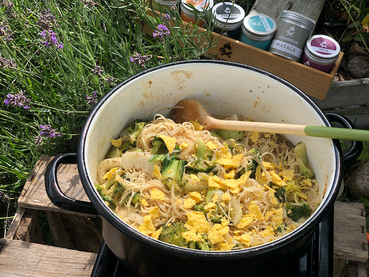 One-Pot-Pasta mit Tortilla-Chips Strandküche