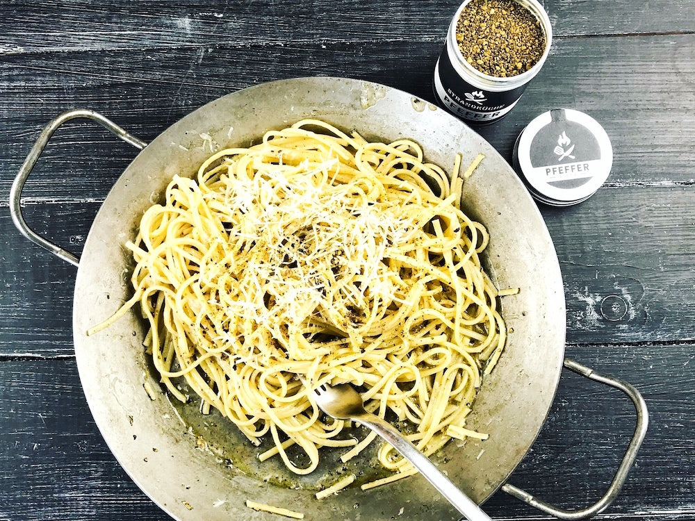 Pasta Cacio e Pepe Strandküche