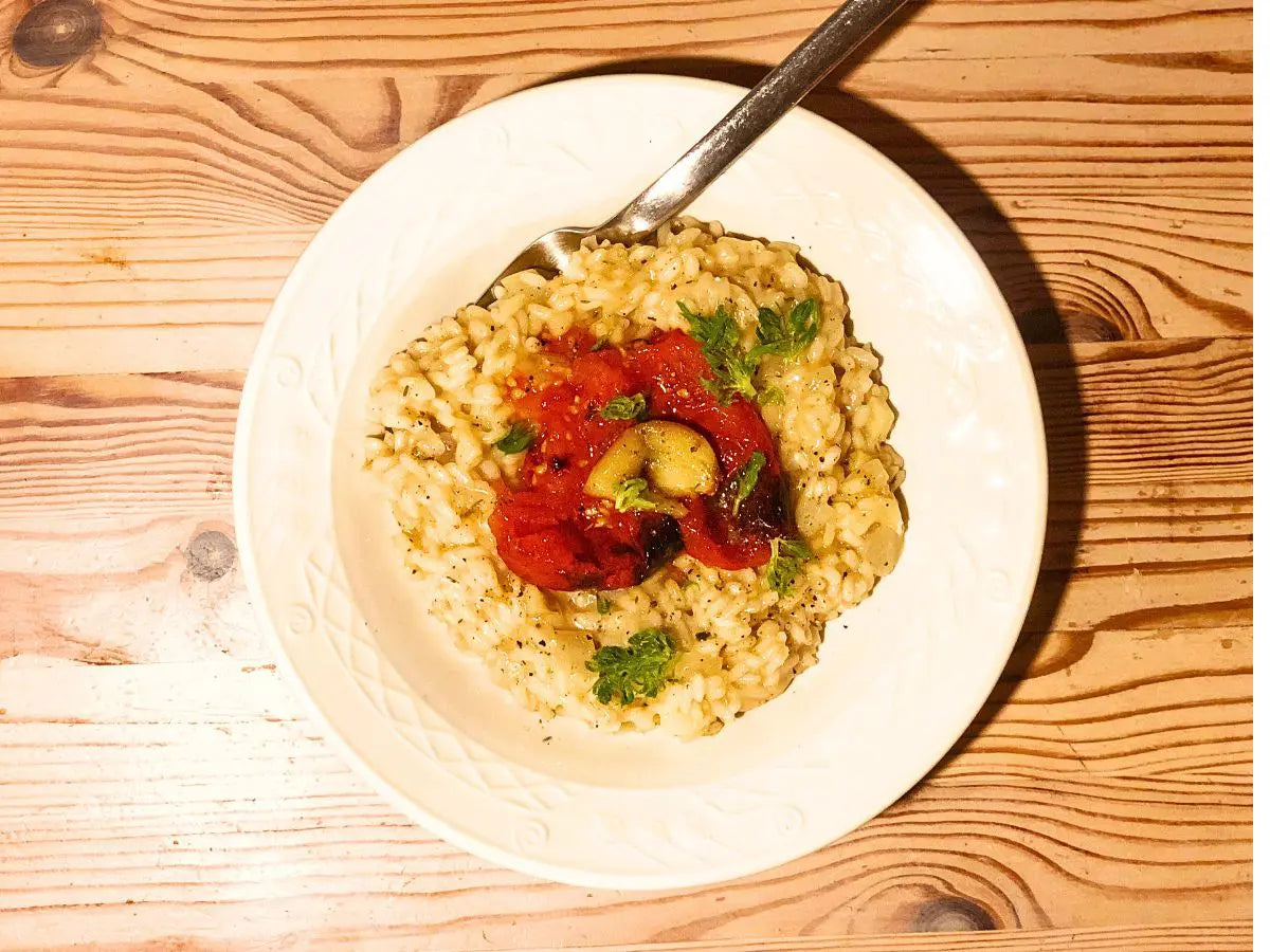 Risotto mit gerösteten Tomaten